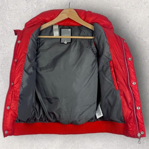 G-Star Whistler Puffer Vest Red Size XS Full Zipper Fur Trim Removable Hood Coat - Picture 3 of 15